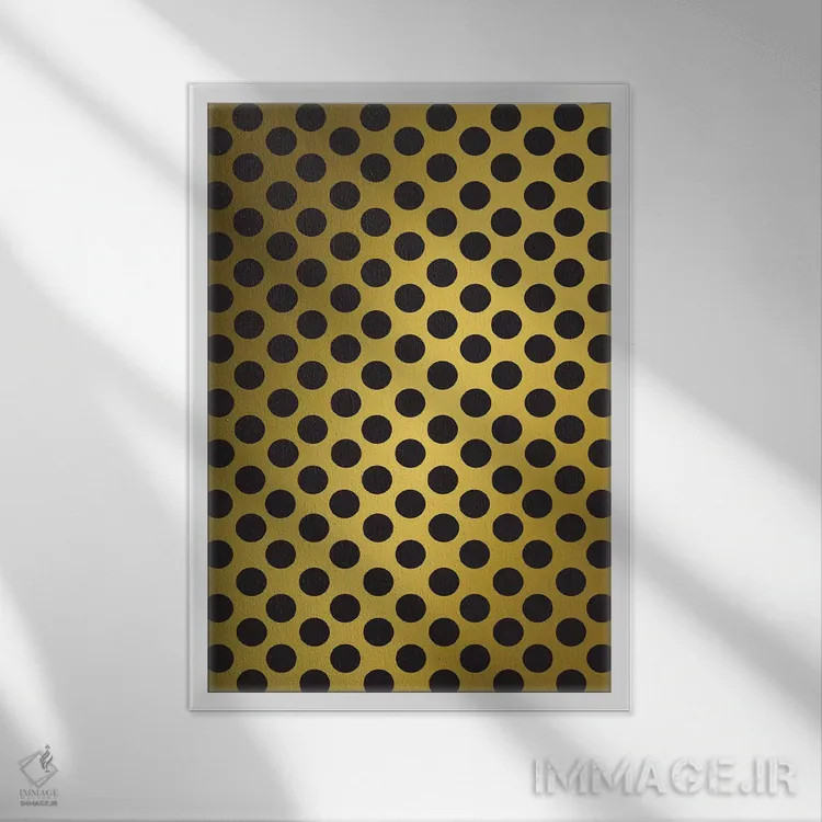 تابلو تب طلا ۱ اثر آنجلا نیکِیاس - نمای قابدار سفید