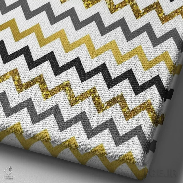 تابلو تب طلا ۲ اثر آنجلا نیکِیاس - نمای نزدیک بافت بوم