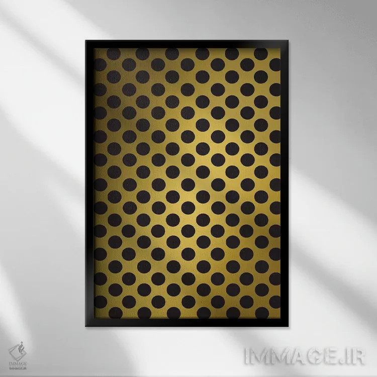 تابلو تب طلا ۱ اثر آنجلا نیکِیاس - نمای قابدار مشکی