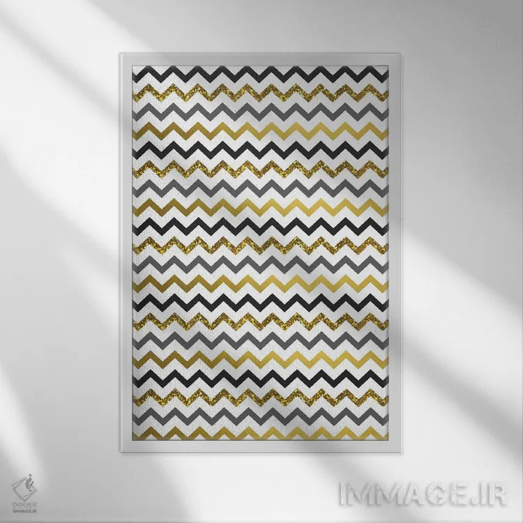 تابلو تب طلا ۲ اثر آنجلا نیکِیاس - نمای قابدار سفید