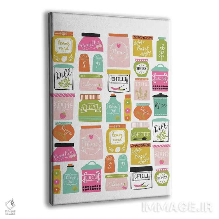 تابلو در آشپزخانه ۱ اثر آنجلا نیکِیاس - نمای پرسپکتیو محصول