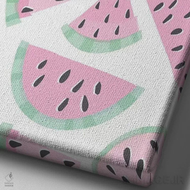 تابلو نوشیدنی میوهای گازدار ۴ اثر آنجلا نیکِیاس - نمای نزدیک بافت بوم