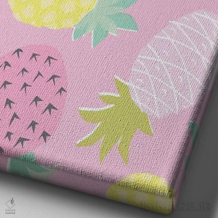 تابلو نوشیدنی میوهای گازدار ۵ اثر آنجلا نیکِیاس - نمای نزدیک بافت بوم