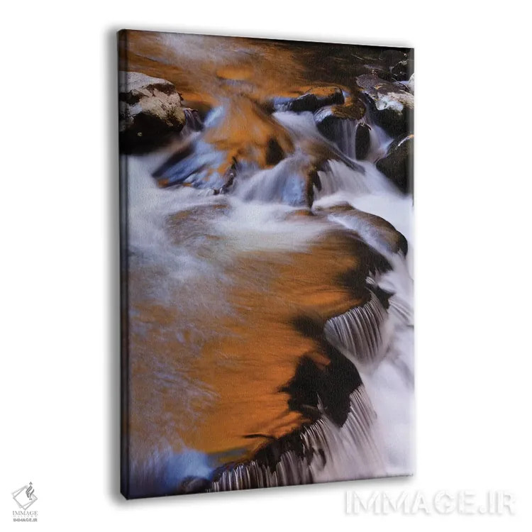 تابلو Tennessee. Cascades along the Little River in the Smoky Mountains.,آمریکا، تنسی. آبشارها در امتداد رودخانه لیتل در کوههای اسموکی اثر جوآن ولز - نمای پرسپکتیو محصول