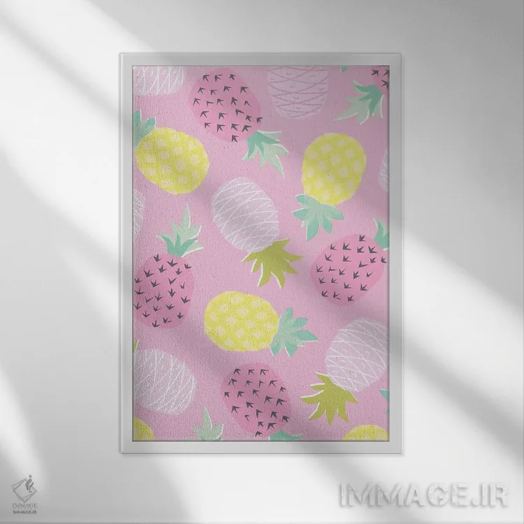 تابلو نوشیدنی میوهای گازدار ۵ اثر آنجلا نیکِیاس - نمای قابدار سفید