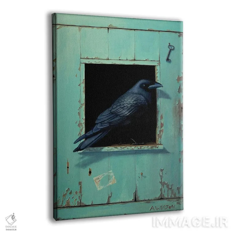 تابلو پرندگان سیاه اثر آلن وستون - نمای پرسپکتیو محصول