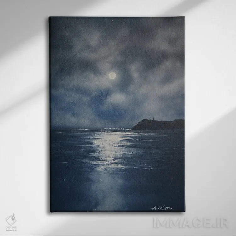 تابلو سر سیاه اثر آلن وستون - نمای روبهرو روی دیوار