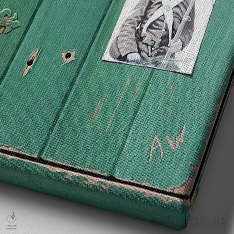 تابلو کلت ۴۵ دوم اثر آلن وستون - نمای نزدیک بافت بوم