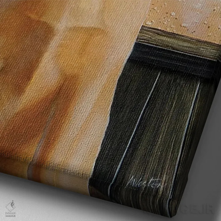 تابلو لابرادور (نژاد سگ) اثر آلن وستون - نمای نزدیک بافت بوم