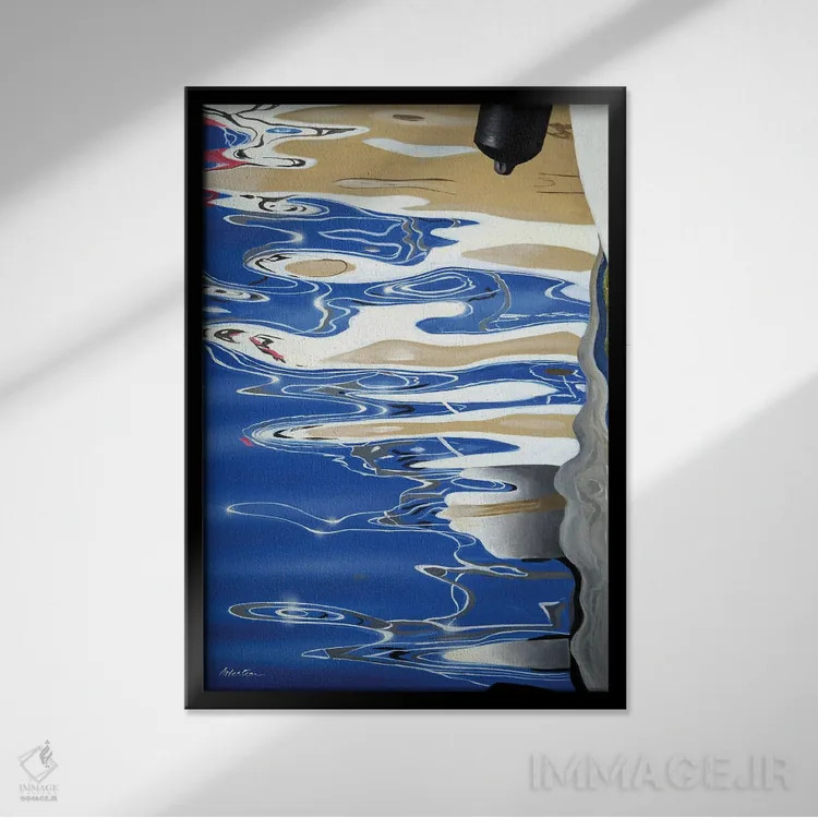 تابلو بندر پدستو اثر آلن وستون - نمای قابدار مشکی