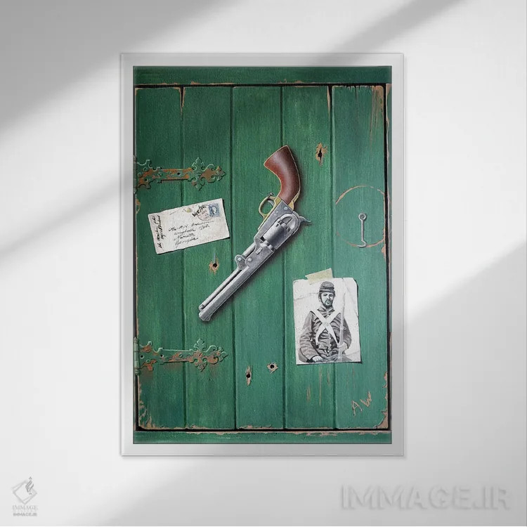 تابلو کلت ۴۵ دوم اثر آلن وستون - نمای قابدار سفید