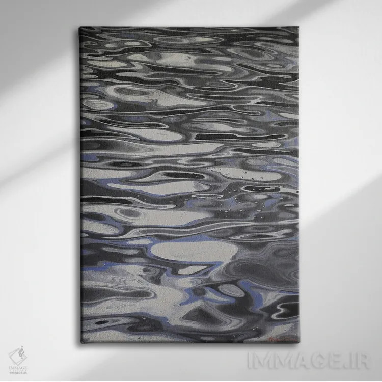 تابلو موجکها دوم اثر آلن وستون - نمای روبهرو روی دیوار