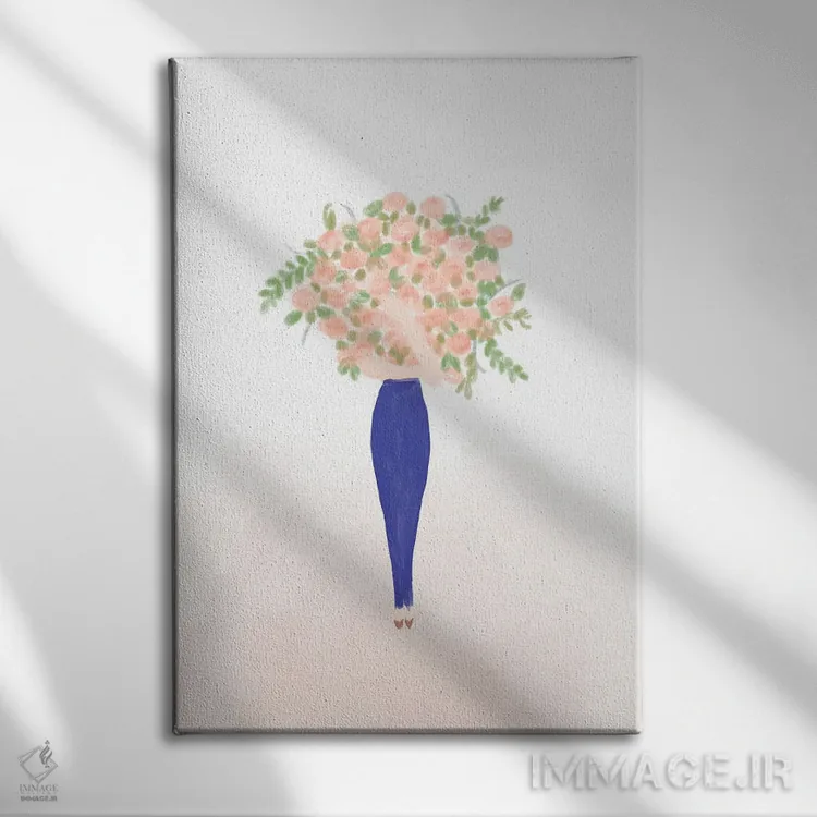 تابلو دختر گلی اثر آنا کوآچ - نمای روبهرو روی دیوار