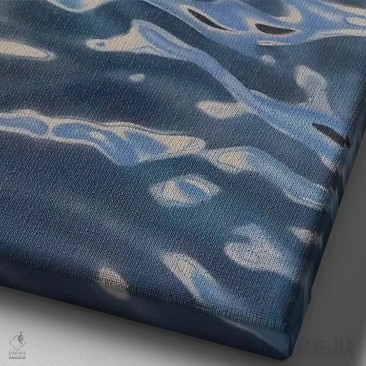 تابلو موجکها، خلیج رِدیمانی اثر آلن وستون - نمای نزدیک بافت بوم