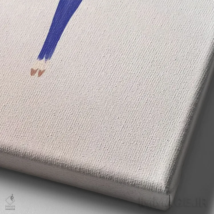 تابلو دختر گلی اثر آنا کوآچ - نمای نزدیک بافت بوم