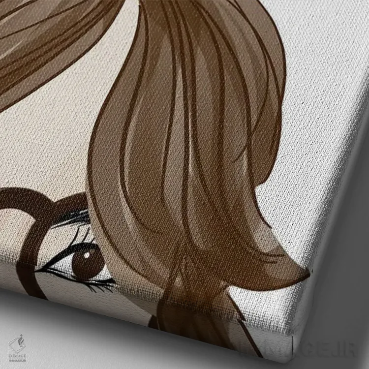 تابلو زندگی مادرانه (دختر ششم) اثر آنا کوآچ - نمای نزدیک بافت بوم