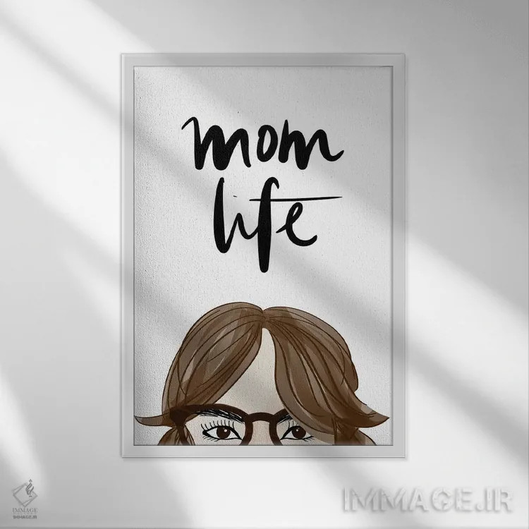 تابلو زندگی مادرانه (دختر ششم) اثر آنا کوآچ - نمای قابدار سفید