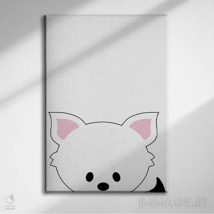 تابلو پیکابو دوم (بازی کودکان) اثر آنا کوآچ - نمای روبهرو روی دیوار