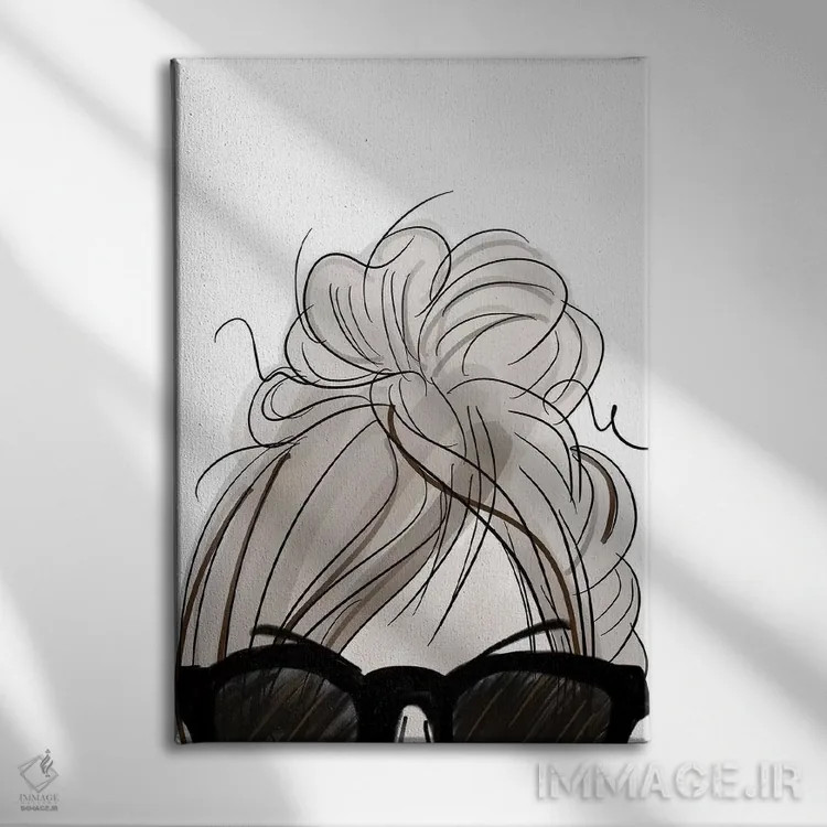 تابلو تصاویر مدل مو چهارم اثر آنا کوآچ - نمای روبهرو روی دیوار