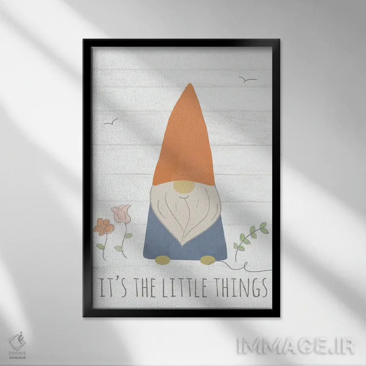 تابلو کوچکترین چیزها مهماند (جن) اثر آنا کوآچ - نمای قابدار مشکی