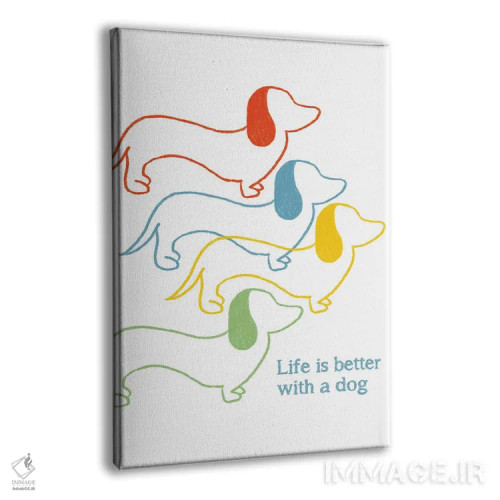 تابلو زندگی با سگ بهتر است اثر آنا کوآچ - نمای پرسپکتیو محصول