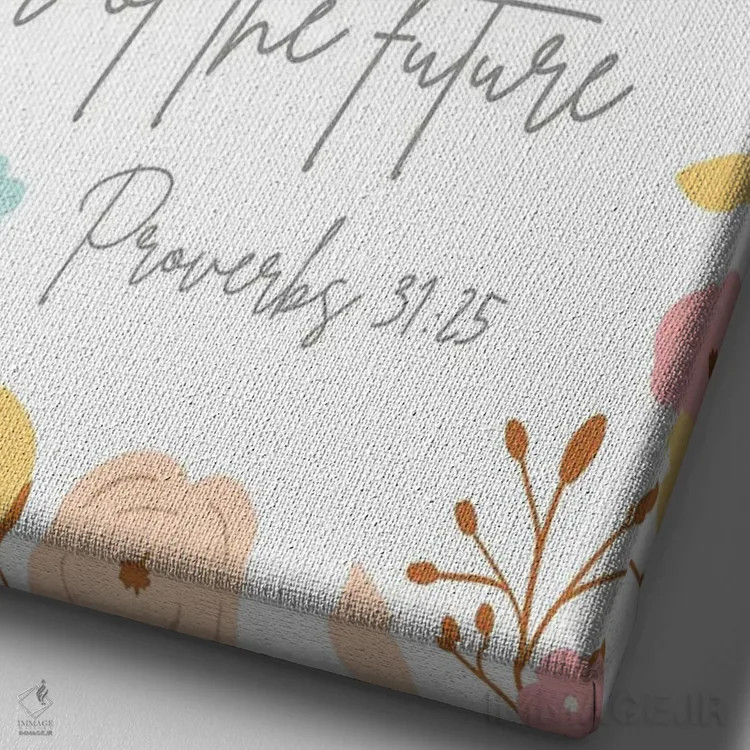 تابلو راهنمایی معنوی سوم اثر آنا کوآچ - نمای نزدیک بافت بوم