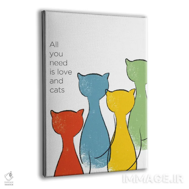تابلو عشق و گربهها اثر آنا کوآچ - نمای پرسپکتیو محصول