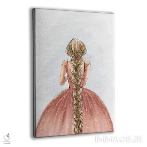 تابلو هنر مد الهامگرفته از راپانزل اثر آنریکا برسلر - نمای پرسپکتیو محصول