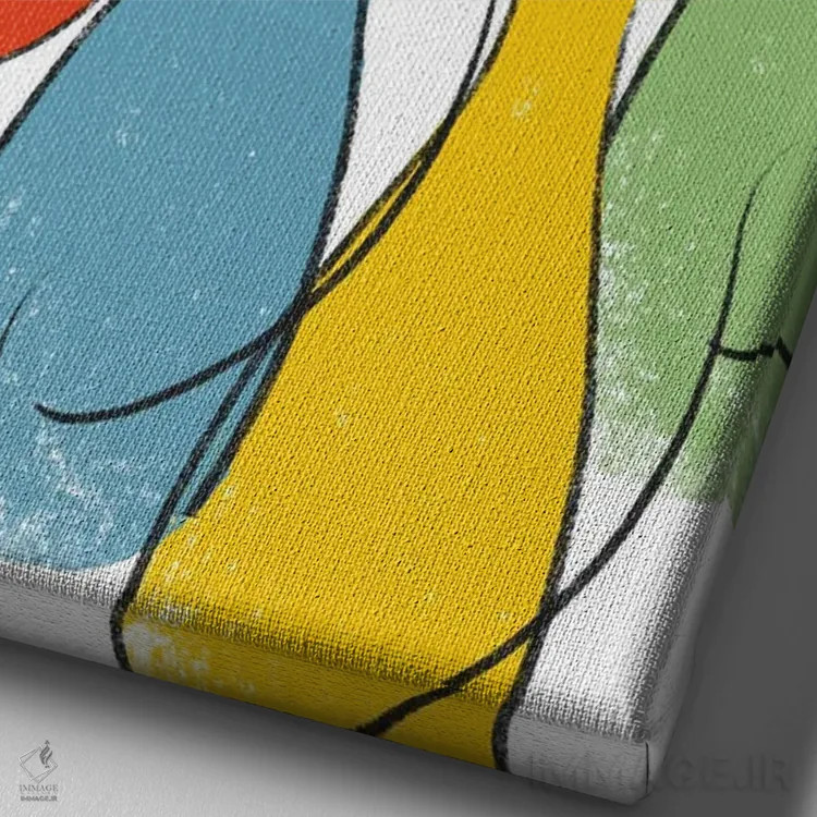 تابلو عشق و گربهها اثر آنا کوآچ - نمای نزدیک بافت بوم