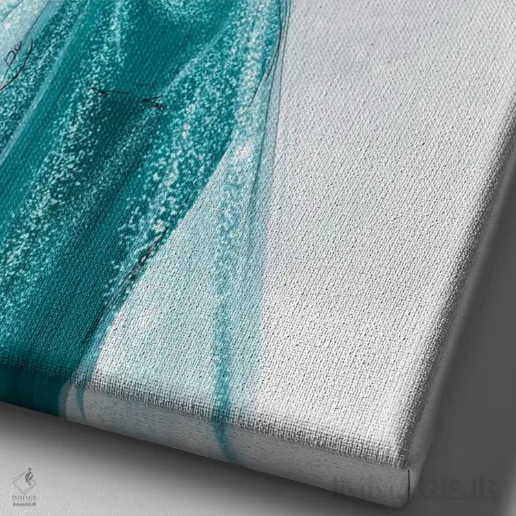 تابلو هنر مد الهامگرفته از السا اثر آنریکا برسلر - نمای نزدیک بافت بوم