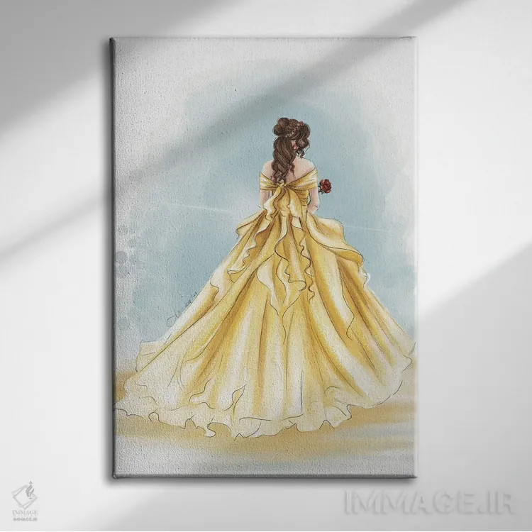 تابلو بل با پایان خوش (پرنسس) اثر آنریکا برسلر - نمای روبهرو روی دیوار
