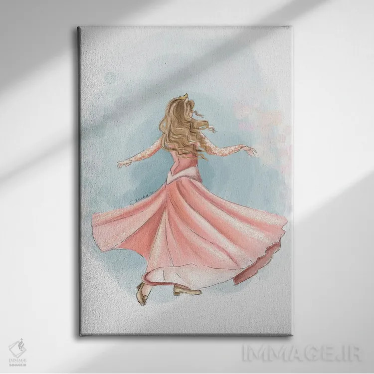 تابلو آرورا با پایان خوش (پرنسس) اثر آنریکا برسلر - نمای روبهرو روی دیوار