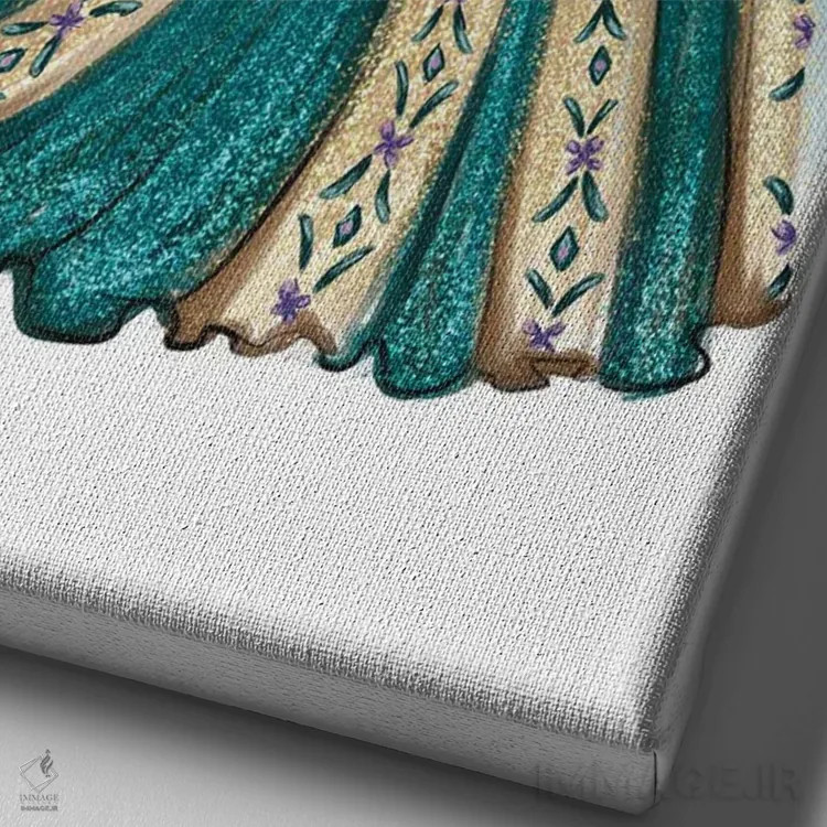 تابلو آنا با پایان خوش (پرنسس) اثر آنریکا برسلر - نمای نزدیک بافت بوم