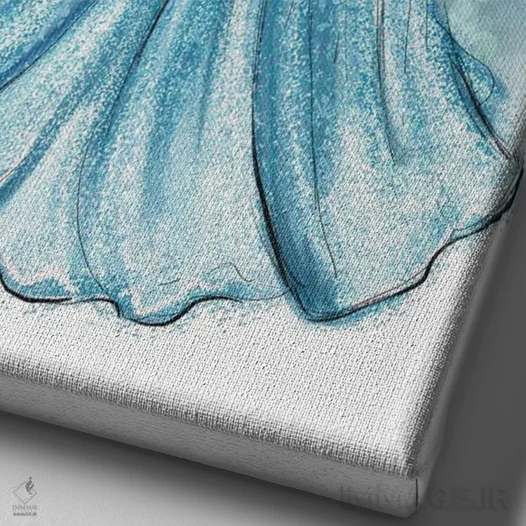 تابلو سیندرلا با پایان خوش (پرنسس) اثر آنریکا برسلر - نمای نزدیک بافت بوم