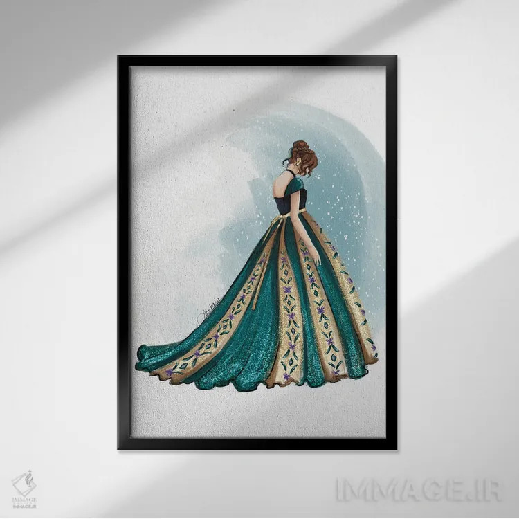 تابلو آنا با پایان خوش (پرنسس) اثر آنریکا برسلر - نمای قابدار مشکی