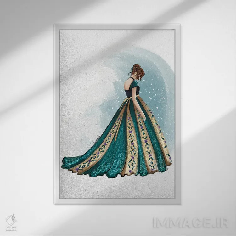 تابلو آنا با پایان خوش (پرنسس) اثر آنریکا برسلر - نمای قابدار سفید