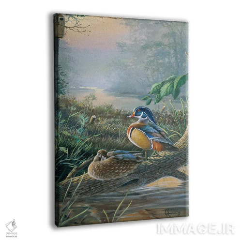 تابلو اردکهای چوبی لانهساز اثر اندرسون آرت (گروه هنری) - نمای پرسپکتیو محصول