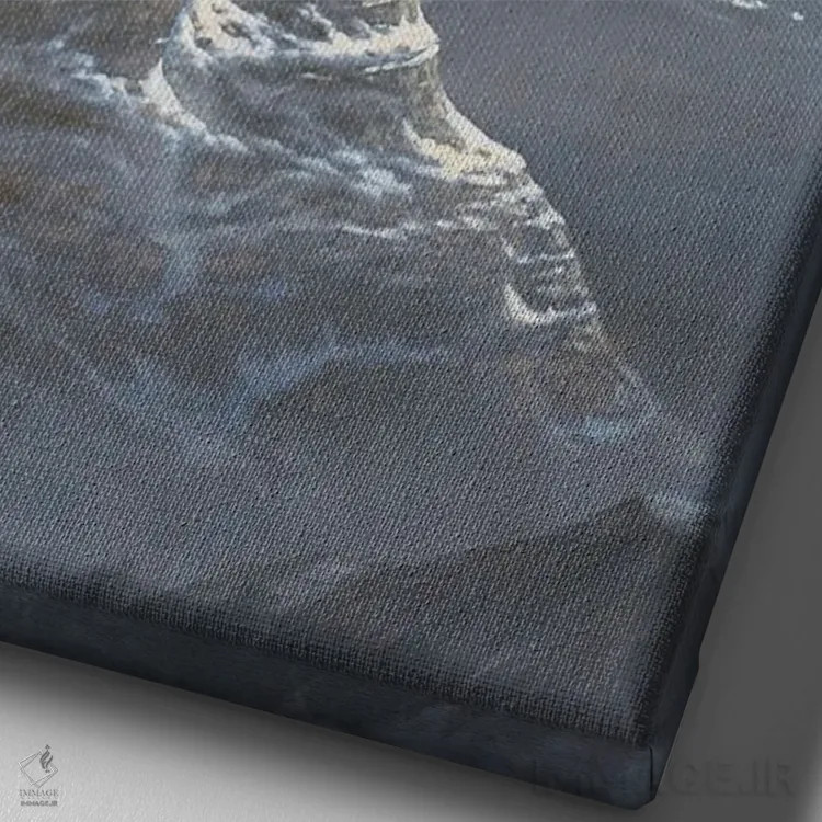 تابلو آسمانهای گسترده عقاب سرسفید اثر اندرسون آرت (گروه هنری) - نمای نزدیک بافت بوم