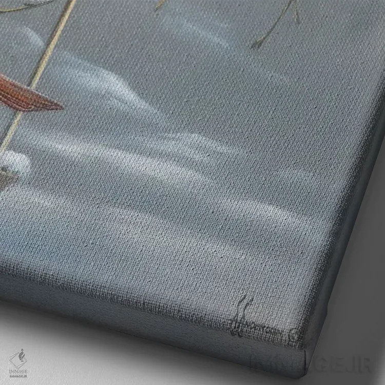 تابلو تقابل کارباورال و چرخریسک اثر اندرسون آرت (گروه هنری) - نمای نزدیک بافت بوم