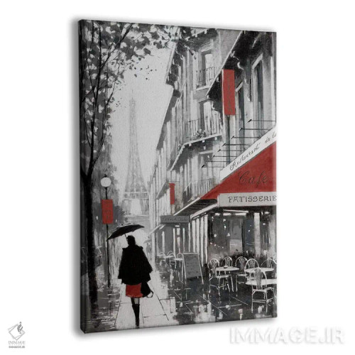 تابلو پاریس بارانی (شماره ۱) اثر ای. آنتونی اورم - نمای پرسپکتیو محصول