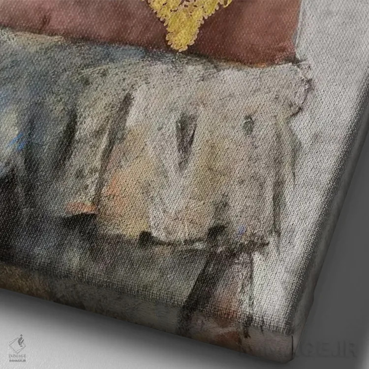 تابلو زیبایی و ظرافت اثر ای. آنتونی اورم - نمای نزدیک بافت بوم