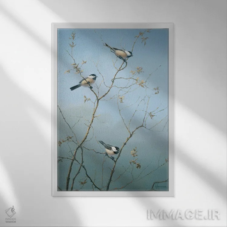 تابلو چرخریسکهای راهزن اثر اندرسون آرت (گروه هنری) - نمای قابدار سفید