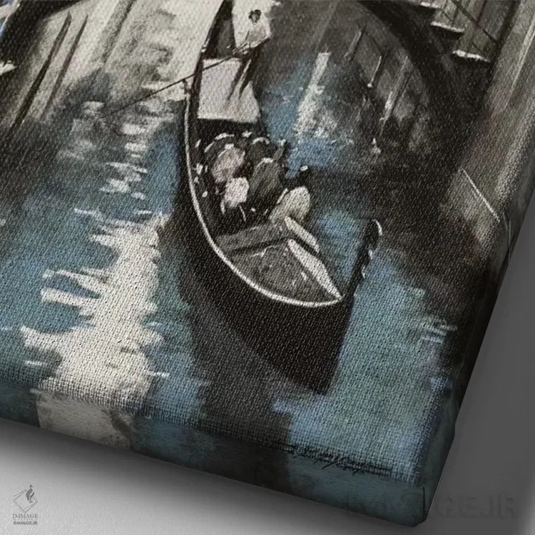 تابلو ونیز (شماره ۱) اثر ای. آنتونی اورم - نمای نزدیک بافت بوم