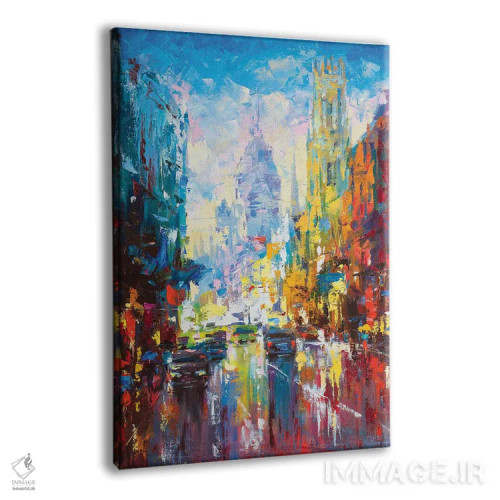 تابلو منظرهٔ شهری انتزاعی (لندن) اثر آندره اوستاپچوک - نمای پرسپکتیو محصول