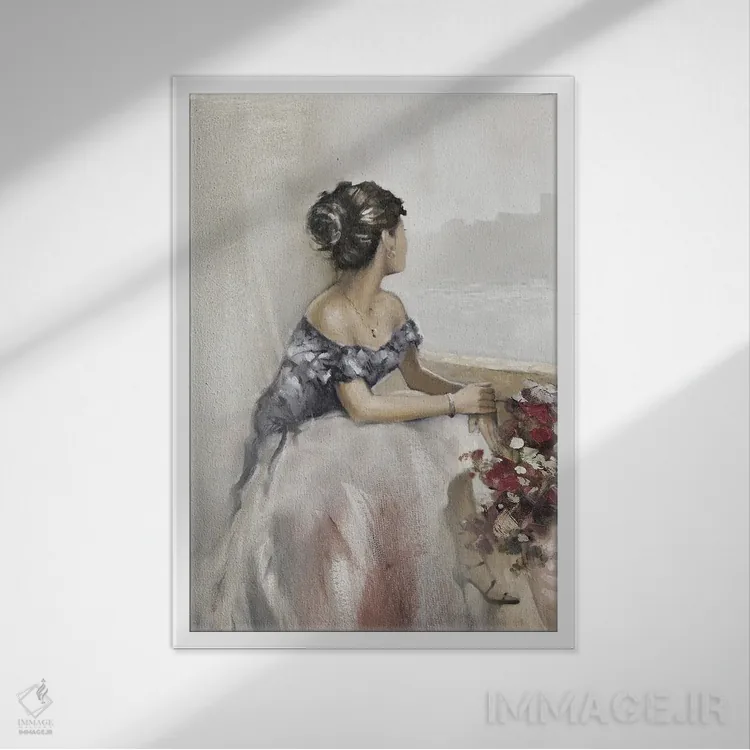 تابلو پنجرهٔ لطیف رمانتیک اثر ای. آنتونی اورم - نمای قابدار سفید