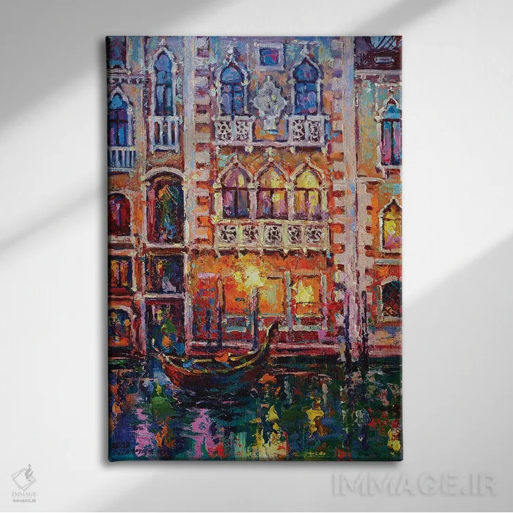تابلو ونیز (شهر) اثر آندره اوستاپچوک - نمای روبهرو روی دیوار