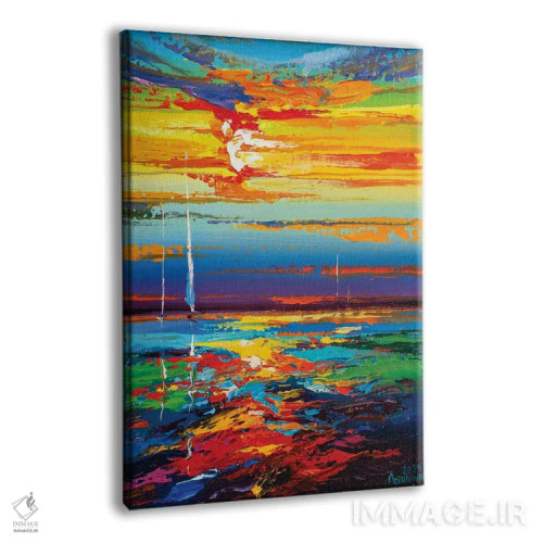 تابلو نمای دریا انتزاعی (شماره ۱۸) اثر آندره اوستاپچوک - نمای پرسپکتیو محصول