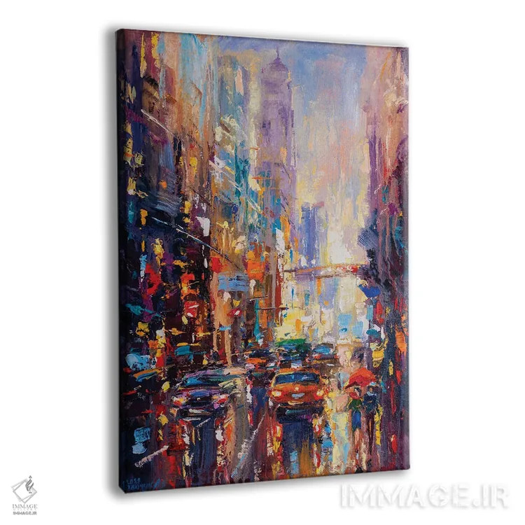 تابلو منظرهٔ شهری انتزاعی (نیویورک) (شماره ۲) اثر آندره اوستاپچوک - نمای پرسپکتیو محصول