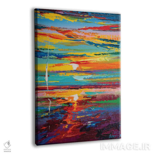 تابلو نمای دریا انتزاعی (شماره ۱۸) اثر آندره اوستاپچوک - نمای پرسپکتیو محصول