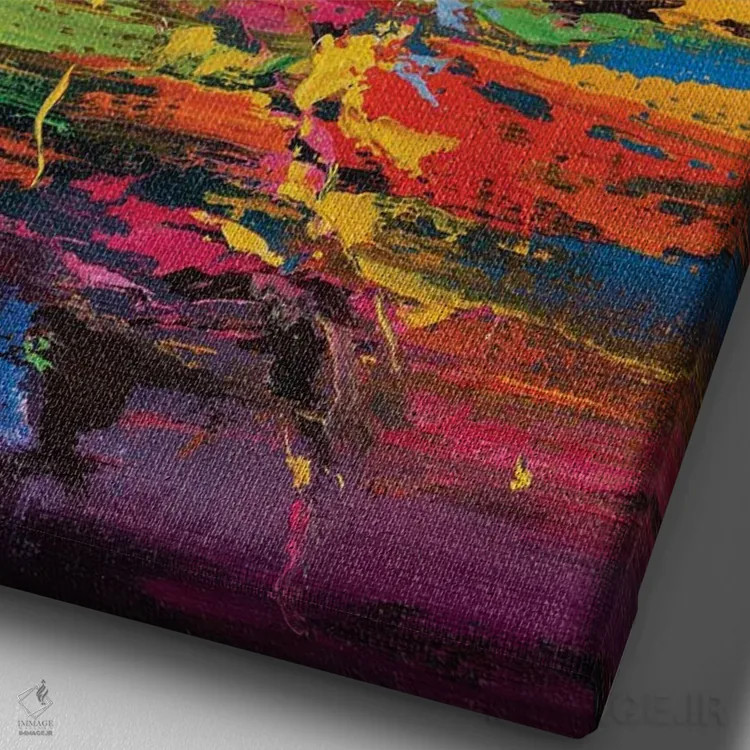 تابلو نمای دریا انتزاعی (شماره ۱۴) اثر آندره اوستاپچوک - نمای نزدیک بافت بوم